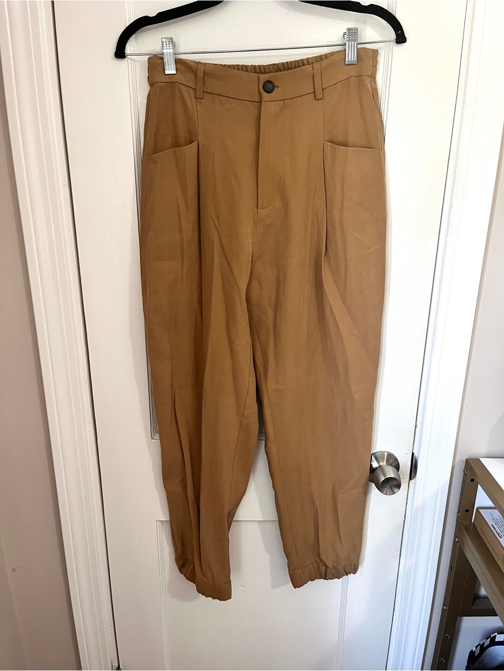 NWT Pull&Bear Tan Trouser Jogger Pants with Elastic Hem